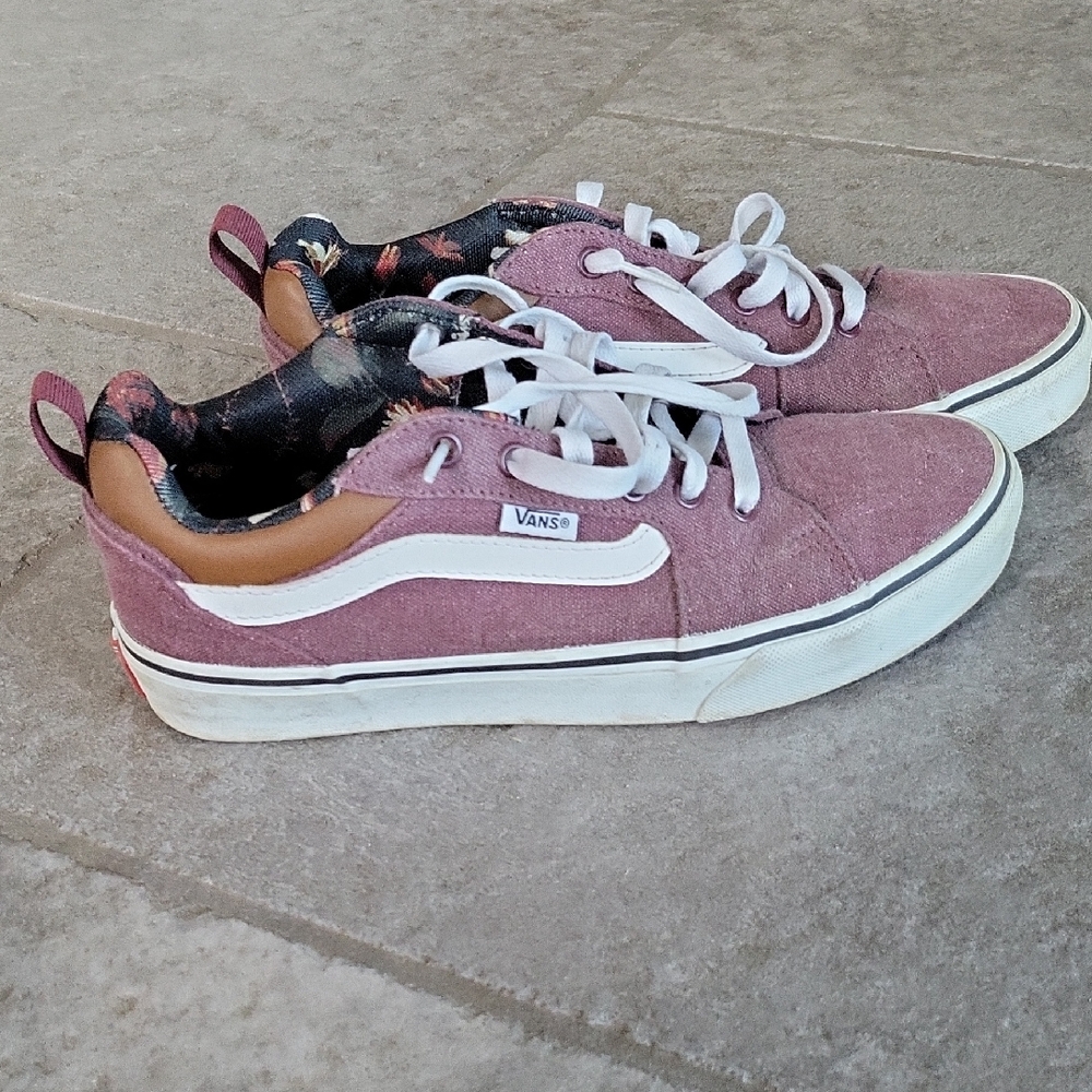 Vans Pink and White Sneakers